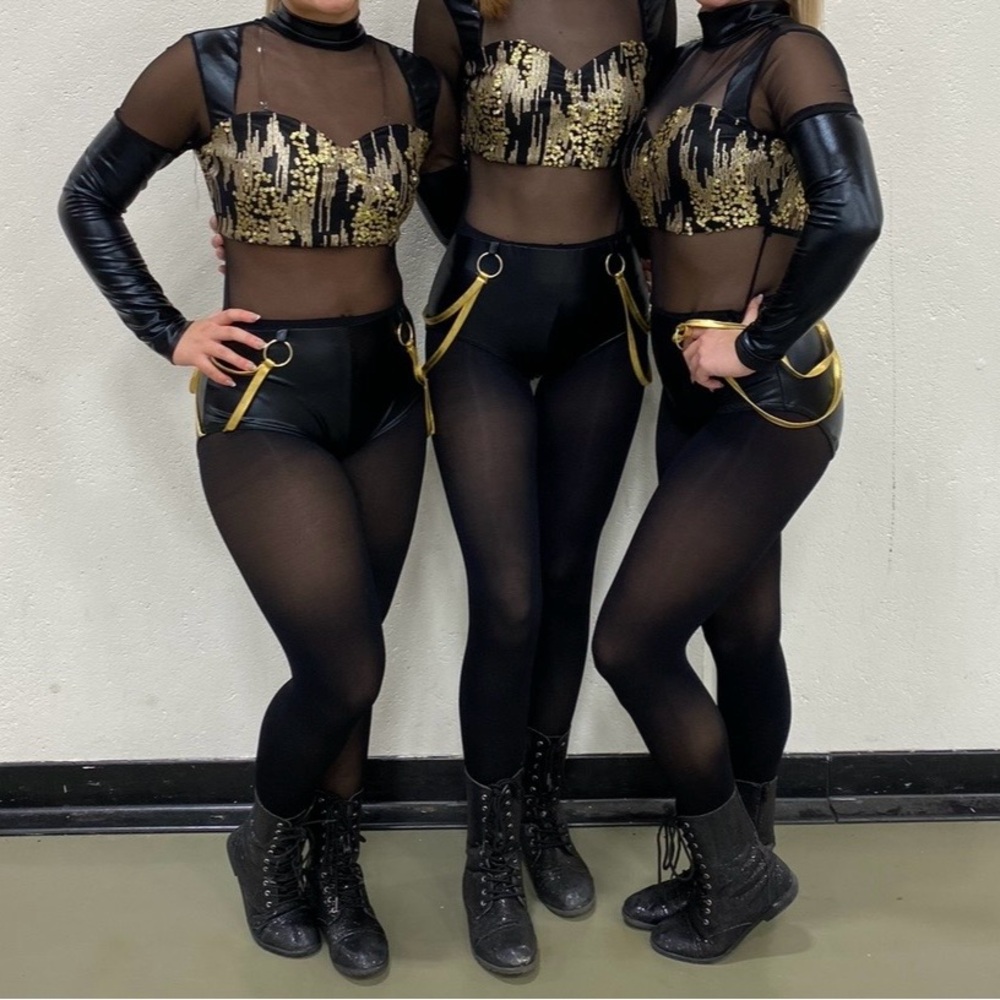 Black and Gold Women's Dance Costume